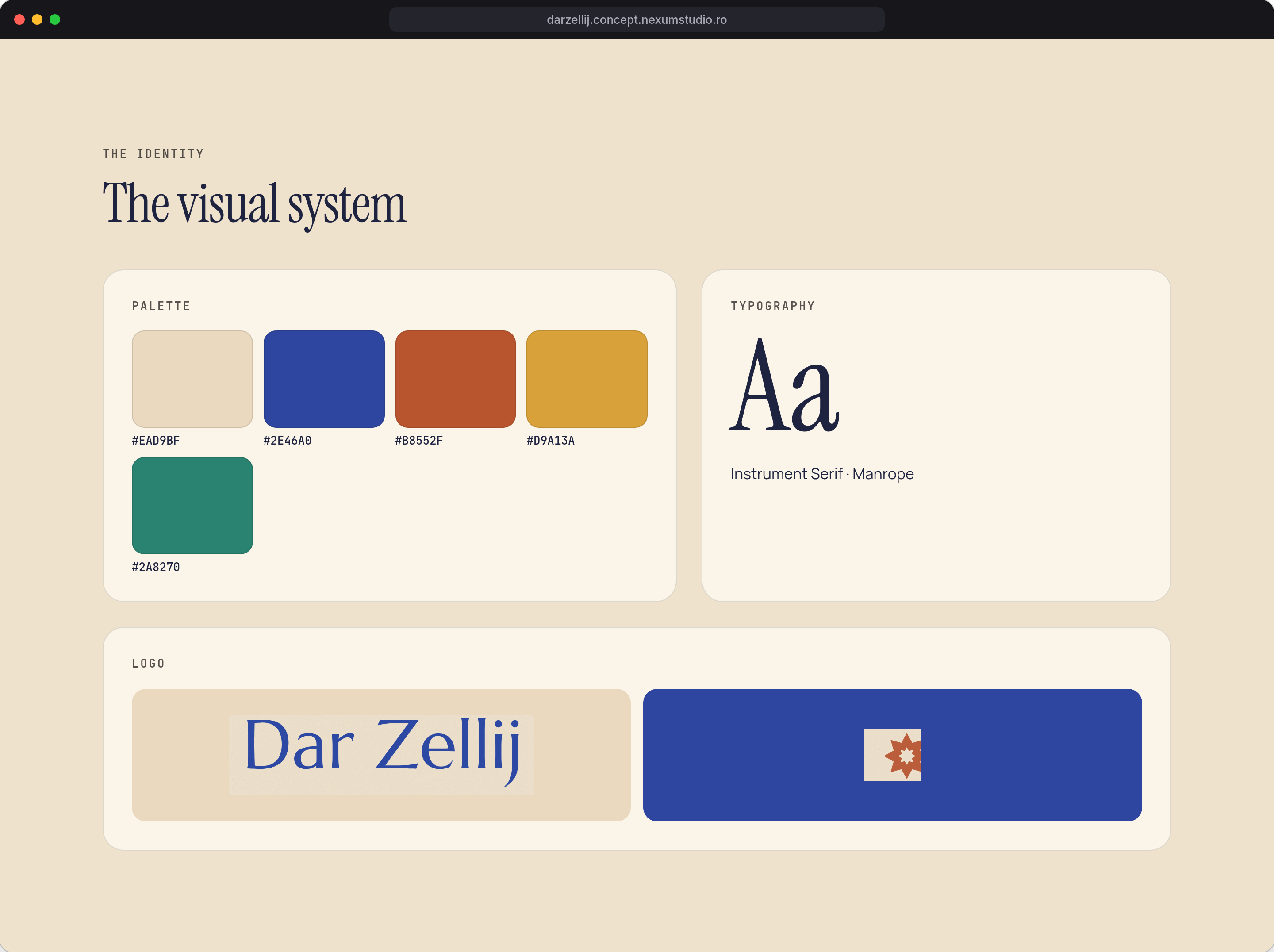 DAR ZELLIJ: The identity, desktop
