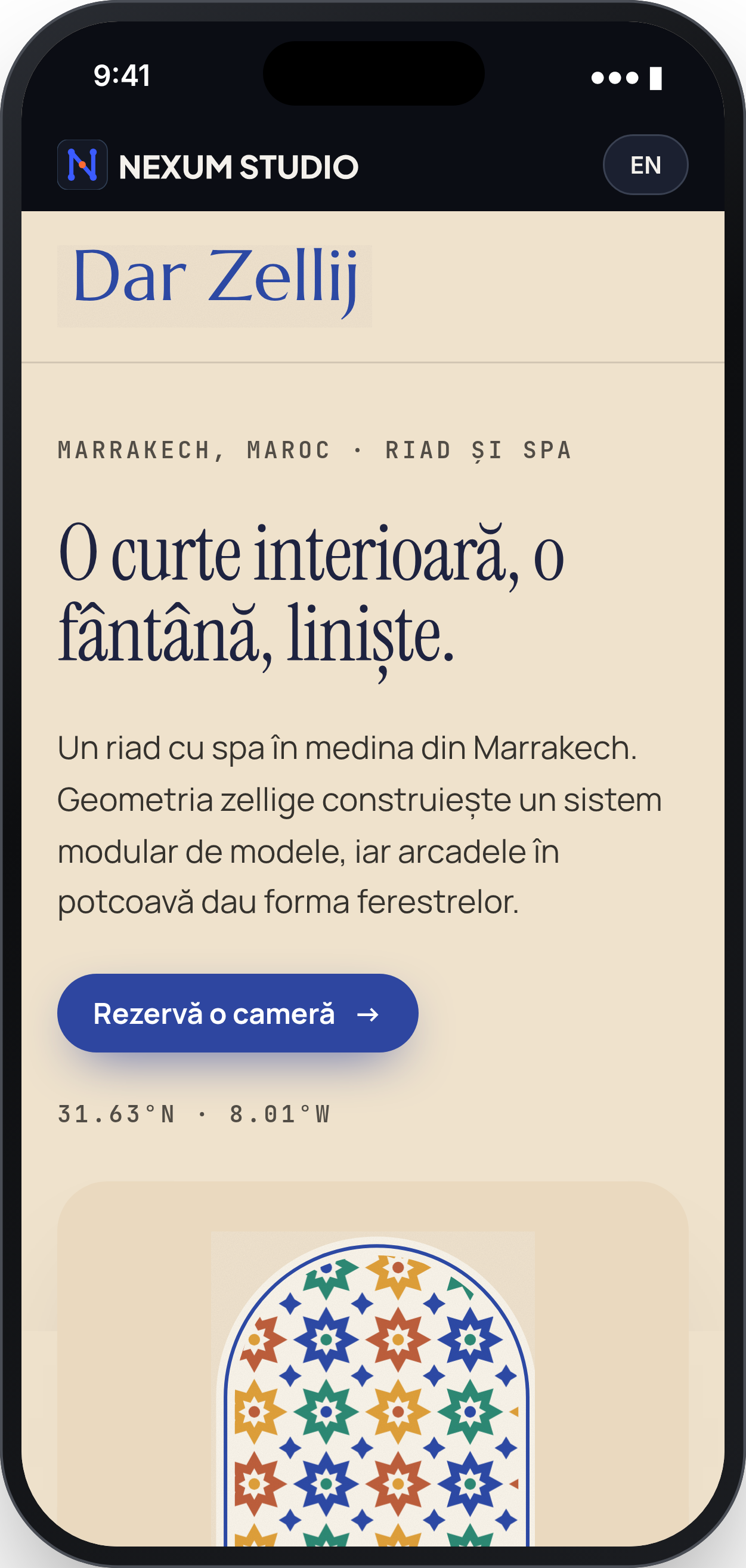 DAR ZELLIJ: Prima secțiune, telefon