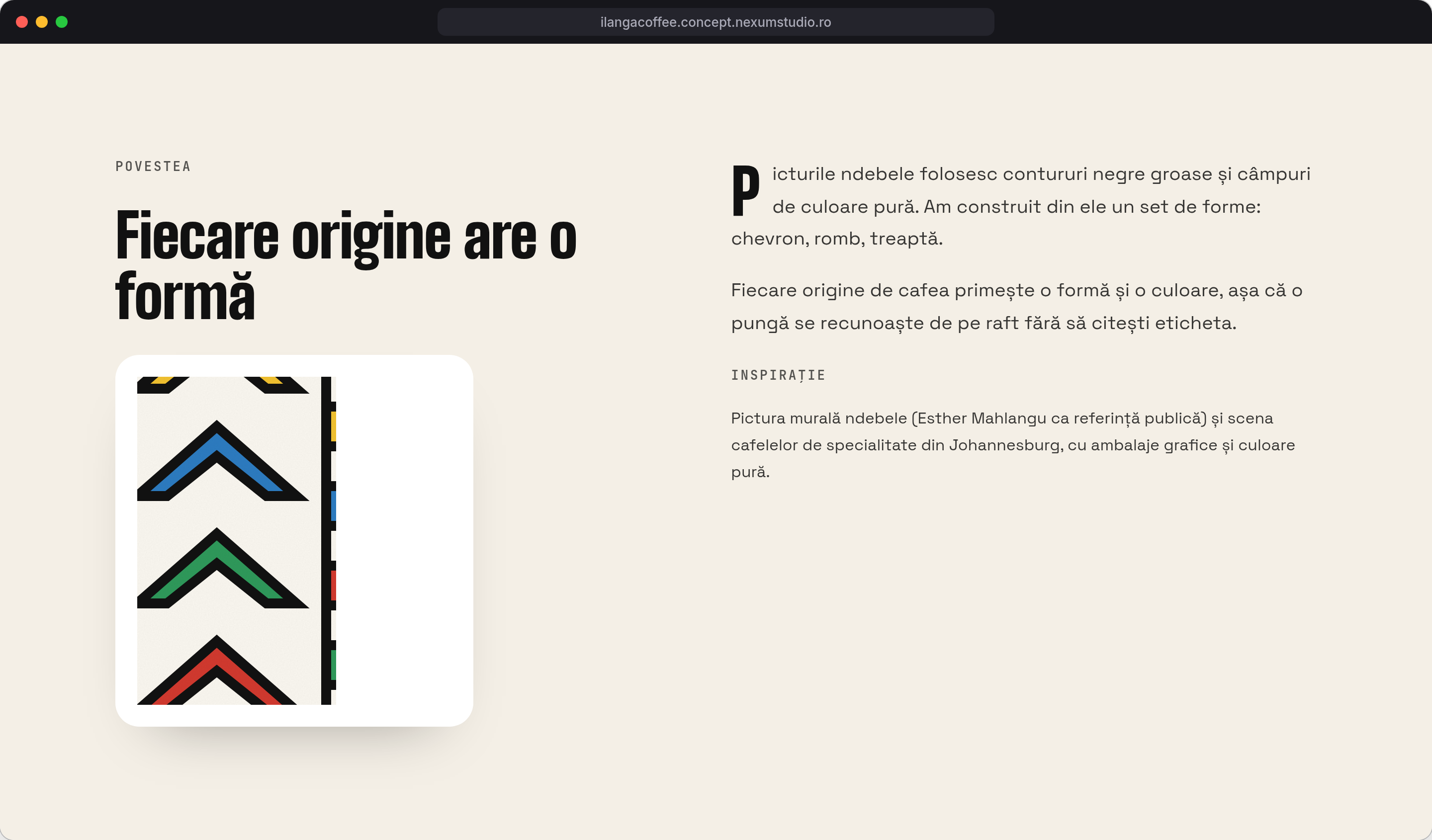 ILANGA COFFEE: Povestea, desktop