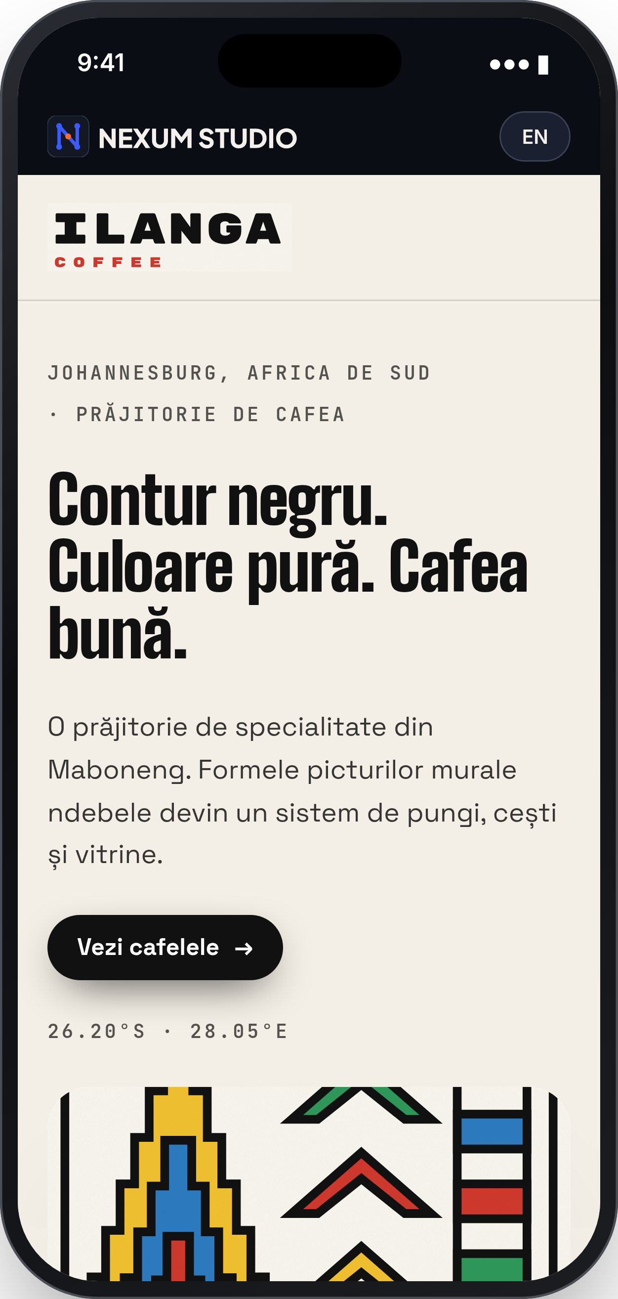 ILANGA COFFEE: Prima secțiune, telefon