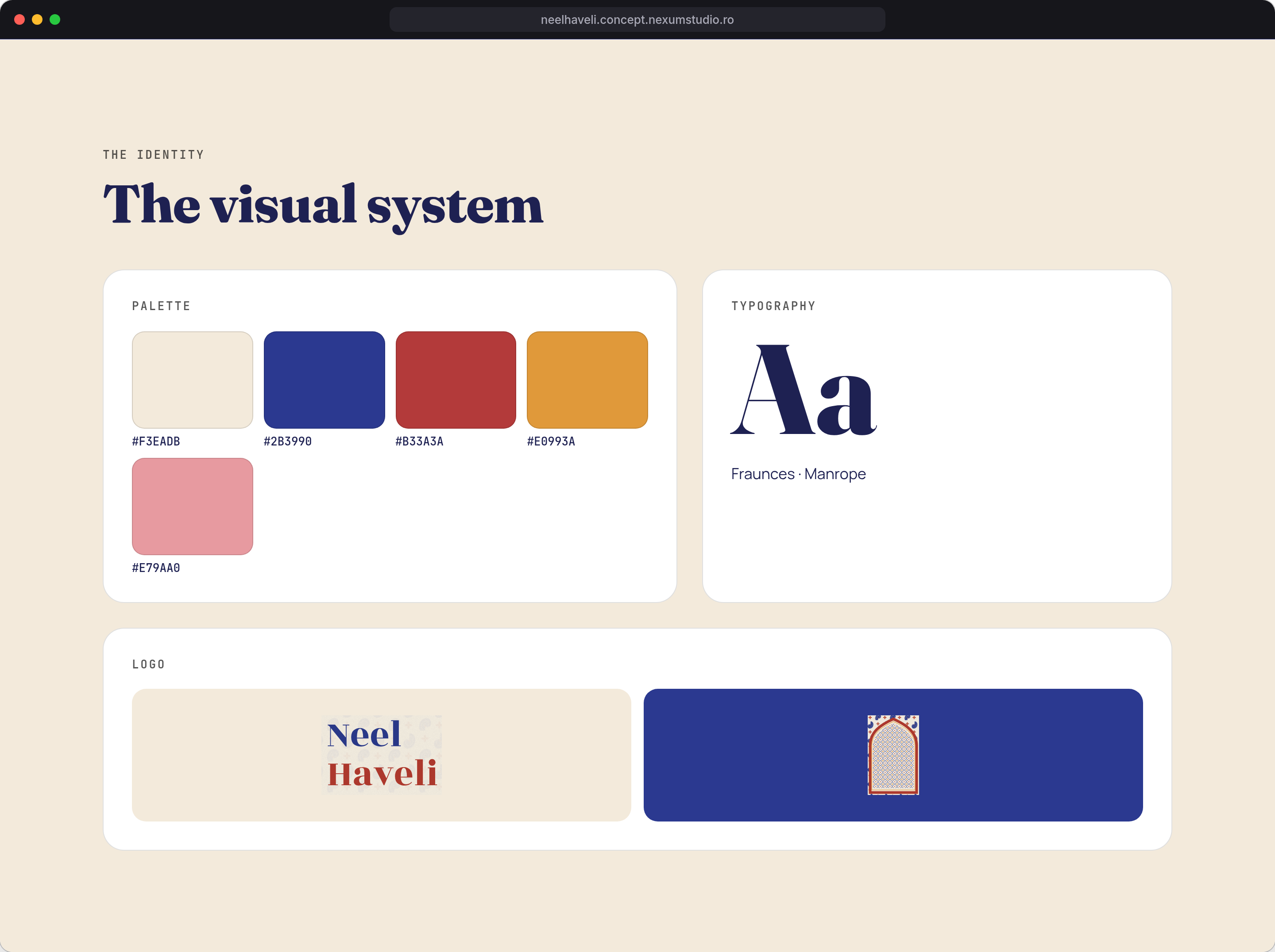 NEEL HAVELI: The identity, desktop