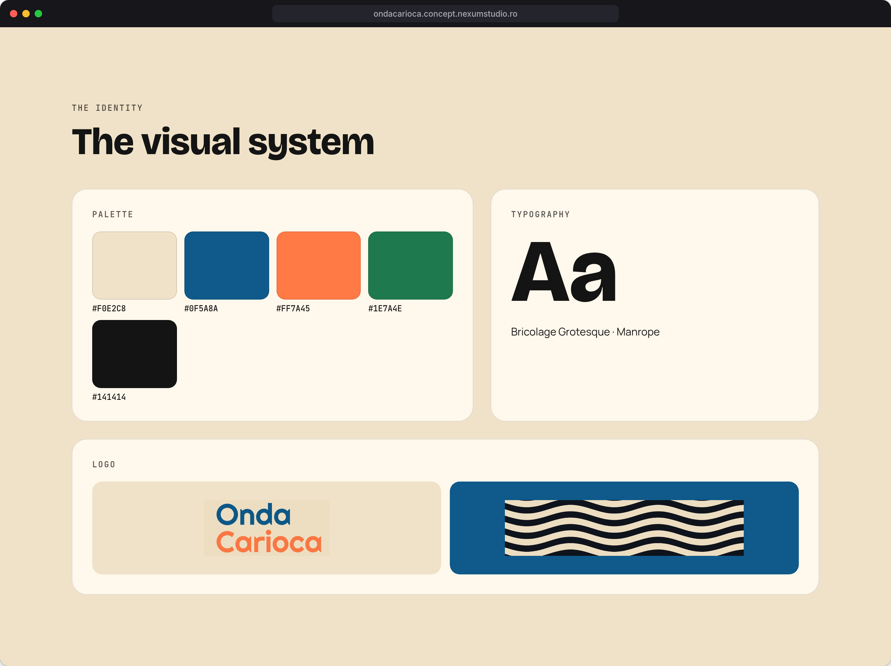 ONDA CARIOCA: The identity, desktop