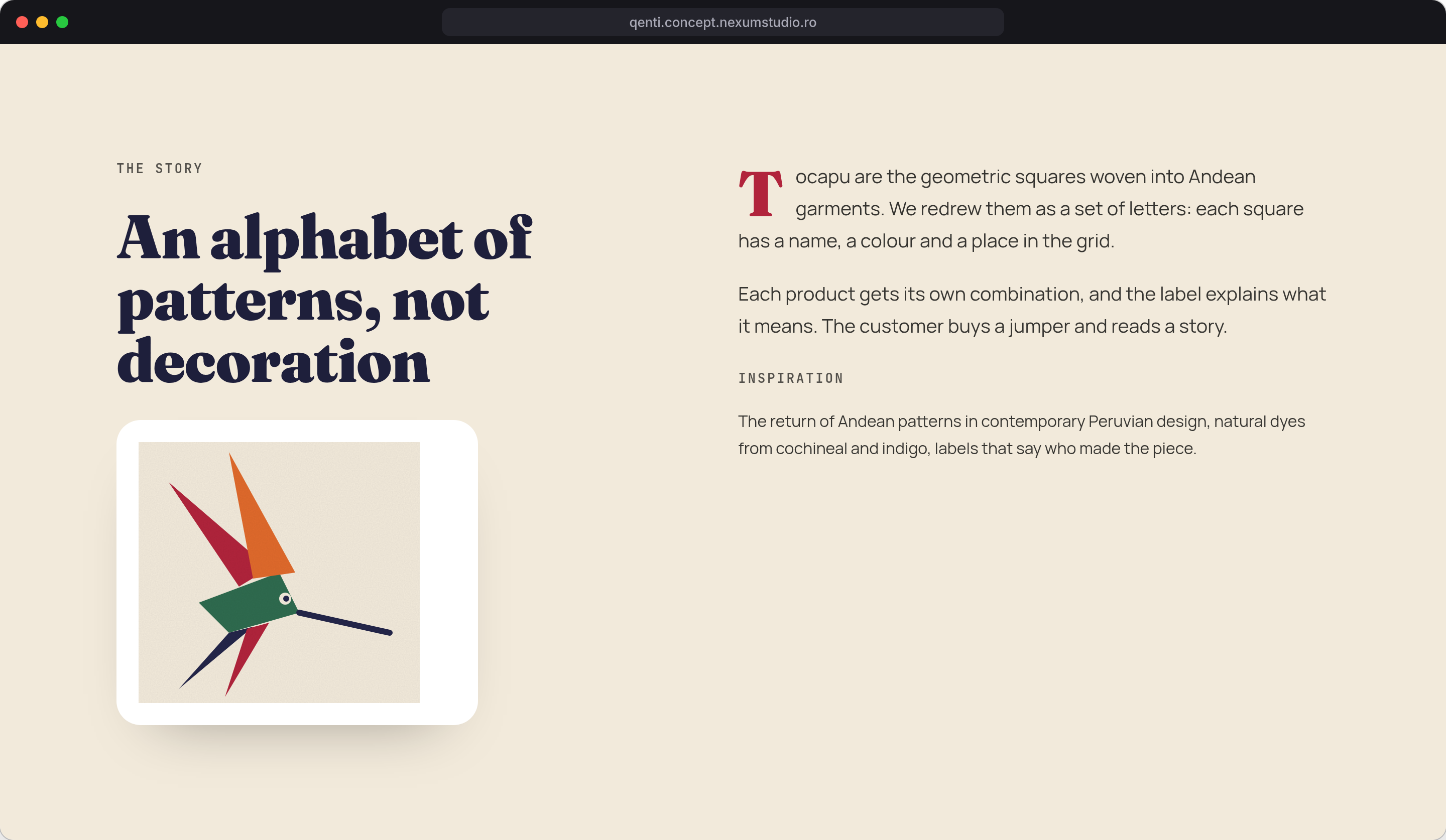 Q’ENTI: The story, desktop