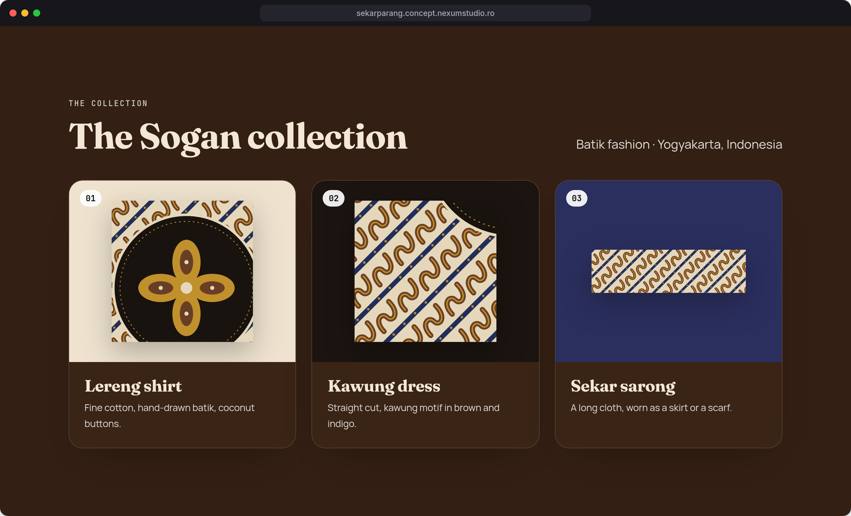 SEKAR PARANG: The collection, desktop