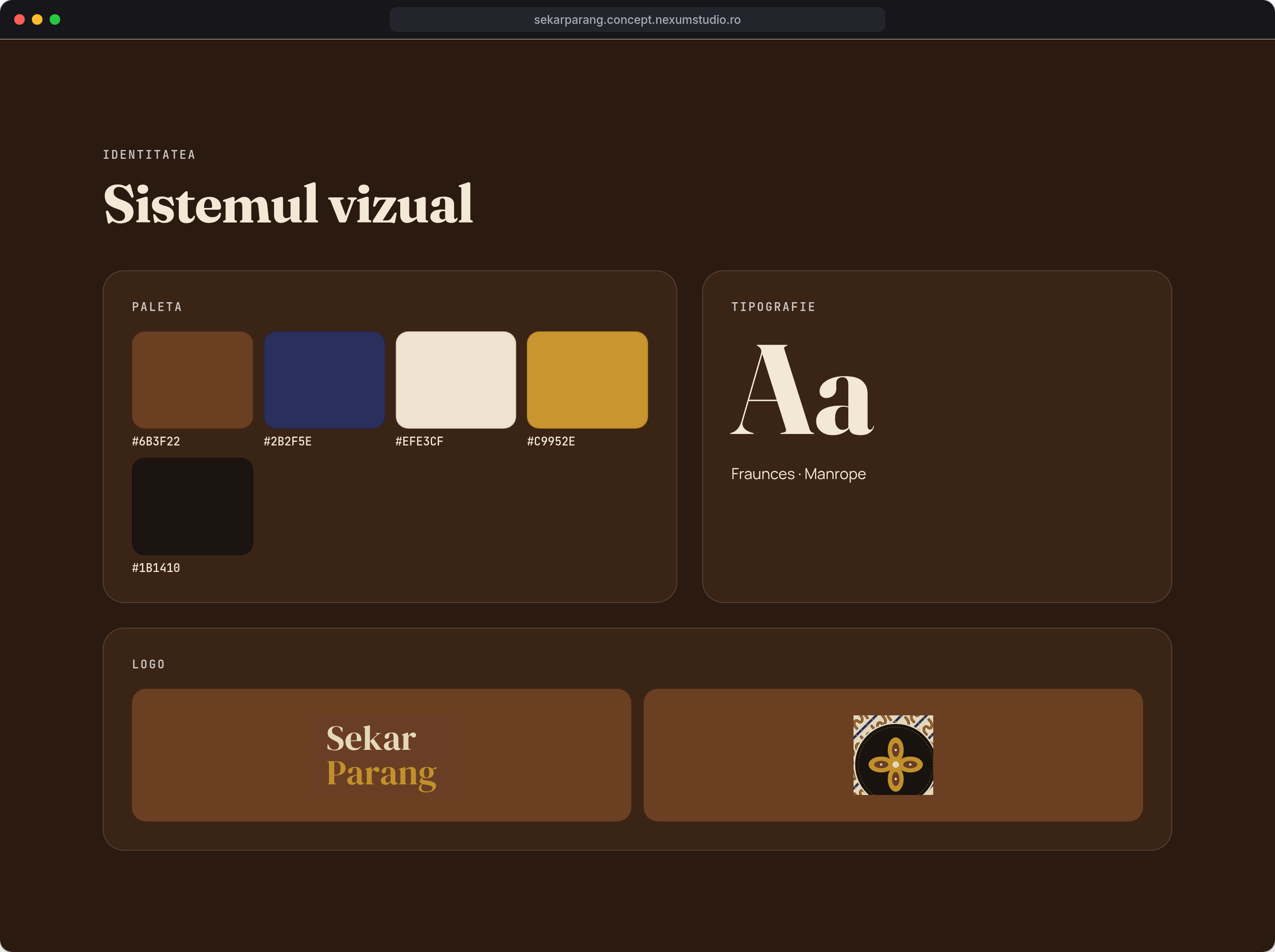 SEKAR PARANG: Identitatea, desktop